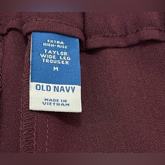 Old Navy Extra High-Rise Taylor Wide Leg Trouser NWOT Size Medium in Cherry Bark - Picture 5 of 7